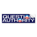 Question Authority Bumper Sticker bumper stickers