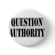 Question Authority Pinback Buttons