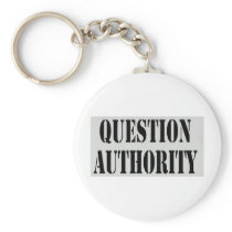 Question Authority Keychains