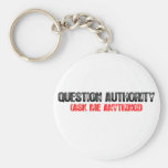 Question Authority Keychains