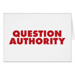Question Authority - Red! Cards