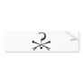 question mark and crossbones bumper stickers