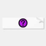 Question Mark Ask Query Symbol Punctuation Bumper Sticker