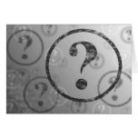 Question Mark Background BW cards