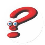 Question Mark Face stickers