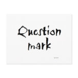 Question Mark Postcard