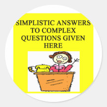 questions and answers joke round sticker