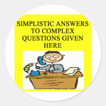 questions and answers joke round sticker