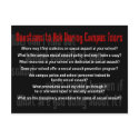 Questions to Ask During Campus Tours Postcard