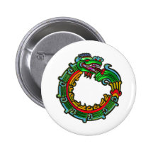 Quetzalcoatl Pinback Buttons
