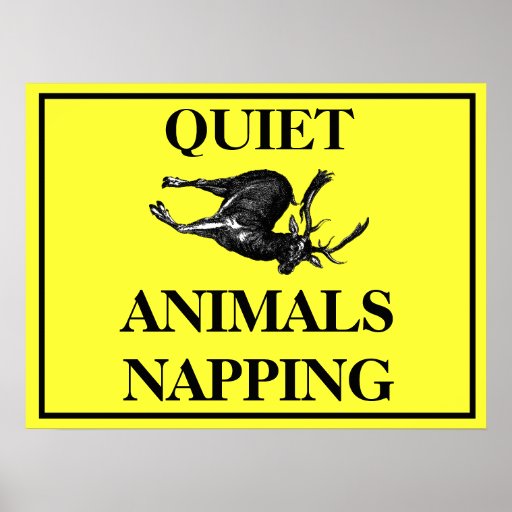 Quiet Animals Napping Print | Zazzle