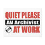 Quiet Please AV Archivist At Work Postcard