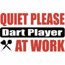 Quiet Please Dart Player At Work Photo Sculptures