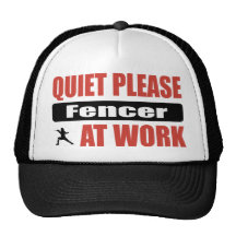 Quiet Please Fencer At Work Mesh Hat