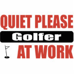 Quiet Please Golfer At Work photo sculptures