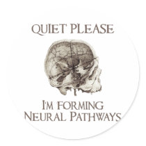 Quiet Please: I'm Forming Neural Pathways Stickers