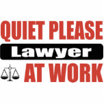 Quiet Please Lawyer At Work photo sculptures