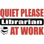Quiet Please Librarian At Work photo sculptures