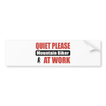 Quiet Please Mountain Biker At Work Bumper Stickers