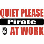Quiet Please Pirate At Work photo sculptures