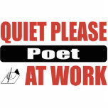 Quiet Please Poet At Work photo sculptures