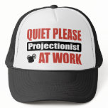 Quiet Please Projectionist At Work hats