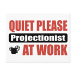 Quiet Please Projectionist At Work postcards