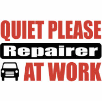 Quiet Please Repairer At Work Photo Sculptures