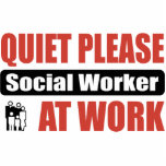 Quiet Please Social Worker At Work photo sculptures