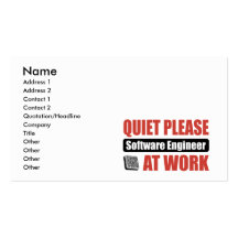 Quiet Please Software Engineer At Work Business Cards