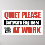Quiet Please Software Engineer At Work posters