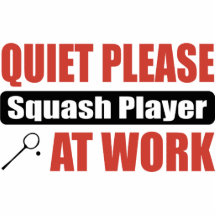 Quiet Please Squash Player At Work Photo Cut Out