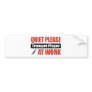 Quiet Please Trumpet Player At Work Bumper Sticker