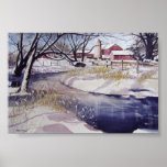 Quiet stream during winter- poster