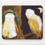 Quiet Time of Cute Owl Family