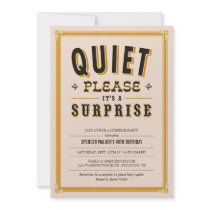 Quiet Vintage Surprise Party Invitations