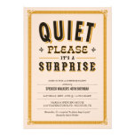 Quiet Vintage Surprise Party Invitations
