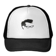 Quiff + Specs = Indefatigable Genius Trucker Hat