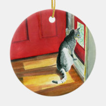 Quigley the Door Cat Christmas Tree Ornaments