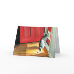 Quigley the Doorcat Greeting Card