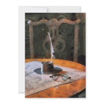 Quill and Spectacles Personalized Invitations