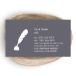 Quill Pen and Ink Bottle Business Card business cards