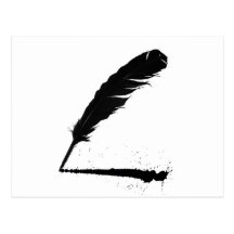 Quill with Ink Postcard