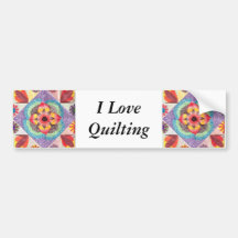 Quilt Art by Skinny Bones Bumper Stickers