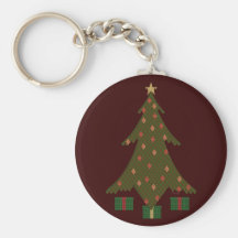 Quilted Christmas Keychain