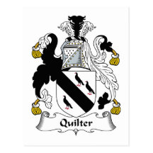 Quilter Family Crest Post Card