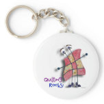 Quilting Rocks! Keychain