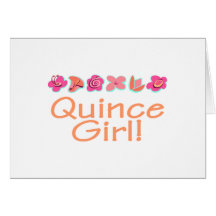 Quince Girl (peach colour) Greeting Cards