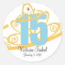 quince PRINCESS tiara personalised keepsake label Stickers