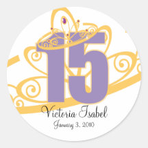 quince PRINCESS tiara personalised keepsake label Stickers